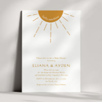 Boho minimaliste Hello Sunshine Couples Baby showe