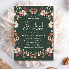 Invitation Boho moderne Fleur sauvage Pastel Green Fête des m