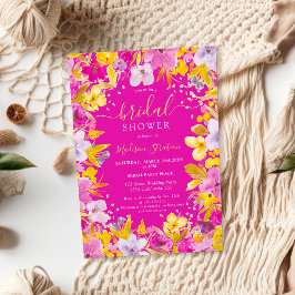 Invitation Boho moderne lavande violet lavande fleurie douche