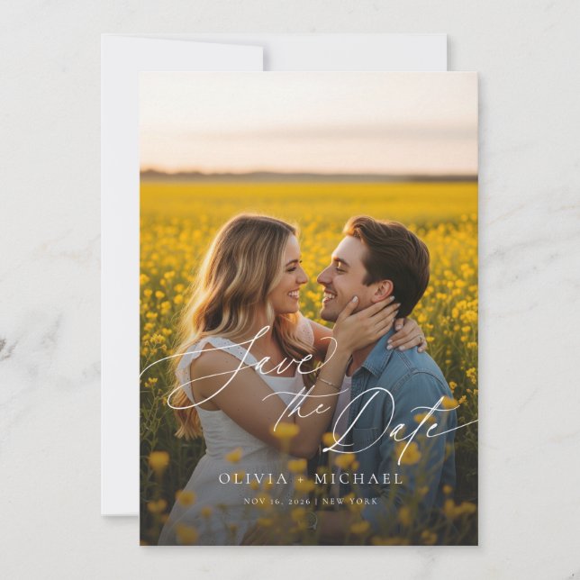 Invitation Boho moderne QR Code photo mariage Enregistrer la  (Devant)