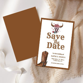 Invitation Boho moderne Western Cowboy Wedding Enregistrer la