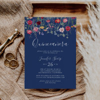 Boho Multicolor Fleur sauvage Quinceañera