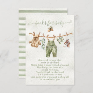 Invitation Boho Nature Baby shower Livres de linge pour bébé