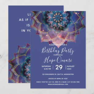 Invitation Boho Nebula Bloom   Conception de Mandala