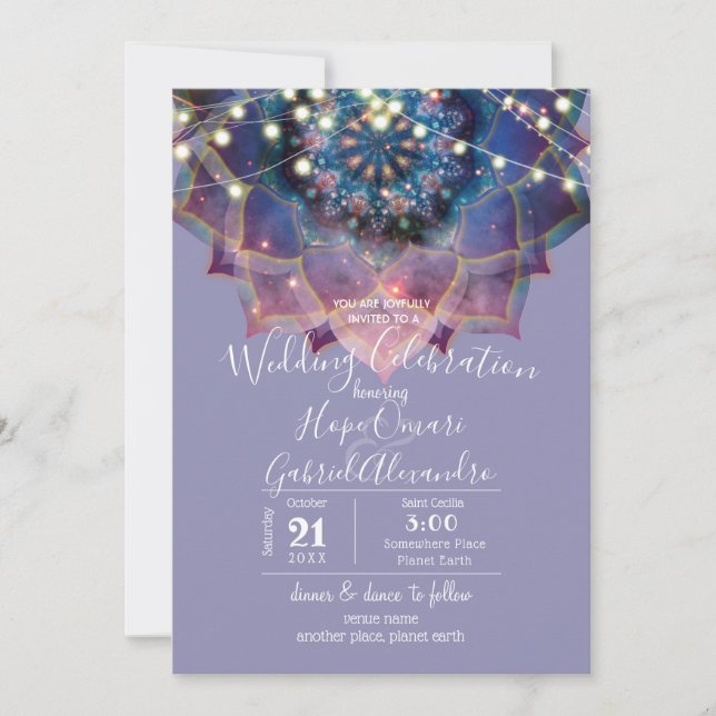 Invitation Boho Nebula Mandala (Devant)