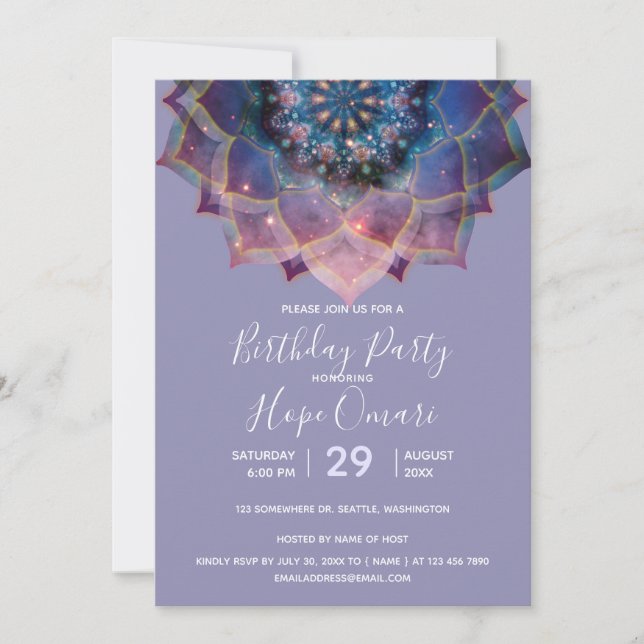 Invitation Boho Nebula Mandala (Devant)