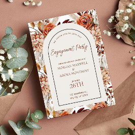 Invitation Boho Neutral Aquarelle Pampas Partie d'engagement