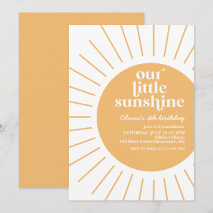 Invitation boho notre petit anniversaire de soleil