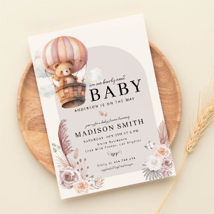 Invitation Boho Nous Pouvons Bearly Wait Baby shower