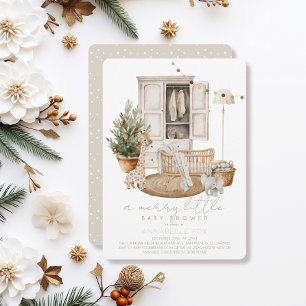 Invitation Boho Nursery Merry Little Baby shower