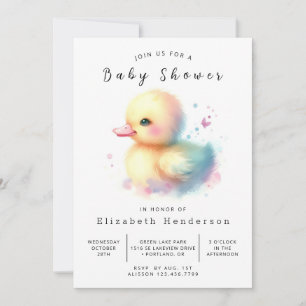 Invitation Boho Online Duck Baby shower