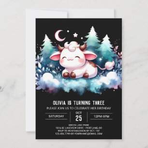 Invitation Boho Online Vache Anniversaire