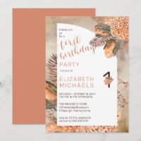 Boho Palm Feuilles | Hydrangeas 1er anniversaire