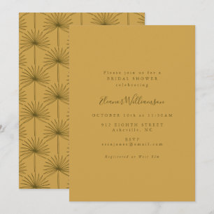 Invitation Boho Palm Leaf Botanique Jaune Baby Shower de Mari