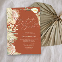 Boho Palm Séché Foliage Terracotta Bridal Brunch