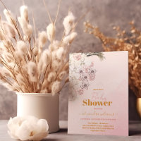 Boho Pampas Herbe Baby shower neutre genre