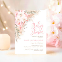 Boho Pampas Orchidées Peonies Baby shower neutre