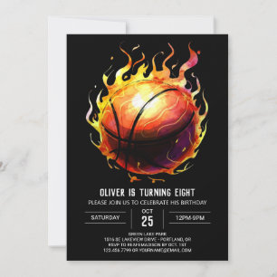 Invitation Boho Printable Fun Basketball Anniversaire