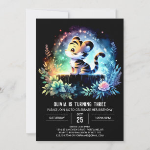 Invitation Boho Printable Tiger Anniversaire