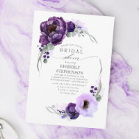 Boho Purple Floral Fête des mariées royale