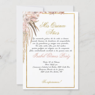 Invitation Boho Quinceanera