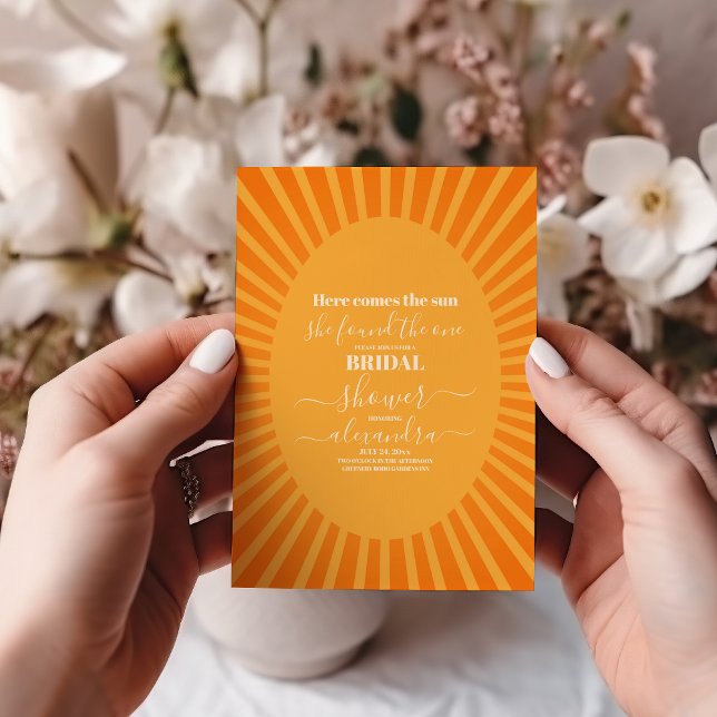 Invitation Boho Retro voici la Fête des mariées du soleil (Créateur téléchargé)