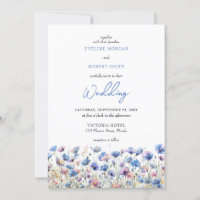 Boho rêve bleu fleur sauvage prairie floral
