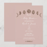 Boho Rose Clair Phases de Lune Fête Moderne de Béb