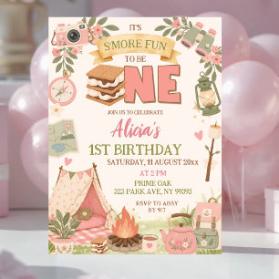 Invitation Boho Rose Smore Amusant d'être Un Premier Annivers