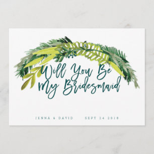 Invitation Boho Rustic Serez-Vous Ma Servante D'Épouse