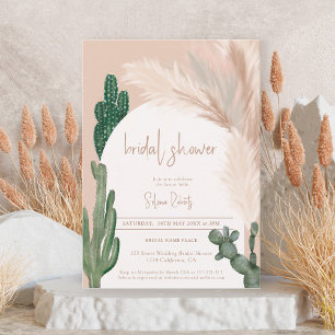 Invitation Boho rustique chic cactus pampas arch nuptiale