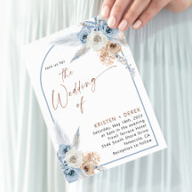 Boho Rustique Dusty Blue Floral Arch Mariage