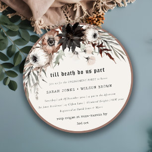 Invitation Boho Rustique rouille gothique Fiançailles botaniq