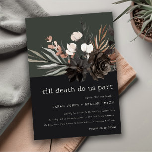 Invitation Boho Rustique rouille gothique Mariage botanique n