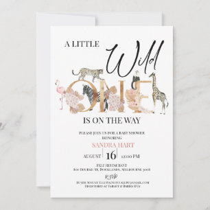 Invitation Boho Safari Wild One Baby Girl Baby shower
