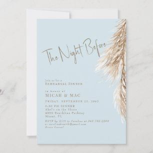 Invitation Boho Sky Blue La Nuit Avant La Pampas