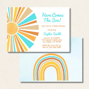 Invitation Boho Soleil, Voici venir le Fils, Arc-en-ciel Bleu