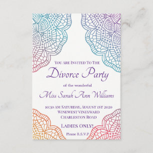 Invitation Boho Style Divorce Party