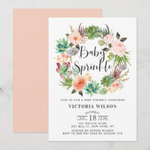 Boho Succulents Floral Wreath Baby Sprinky