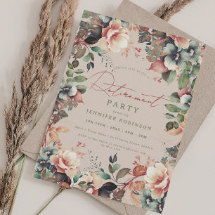 Invitation Boho Summer Garden Floral Retraite Champagne