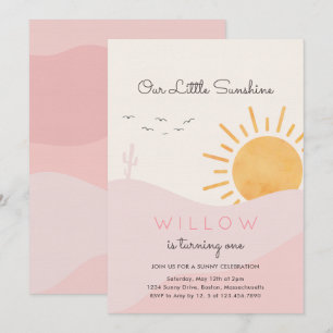 Invitation Boho Sunshine 1er Voyage Autour Du Soleil Annivers