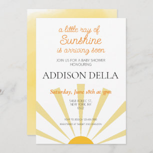 Invitation Boho Sunshine Soleil Thème Garçon Baby shower fill
