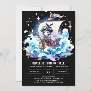 Invitation Boho Sweet Pirate Anniversaire