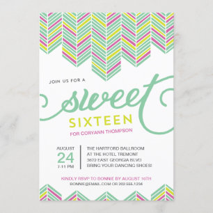 Invitation Boho Sweet sixteen