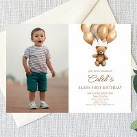 Boho Teddy Bear Beary Premier anniversaire fête