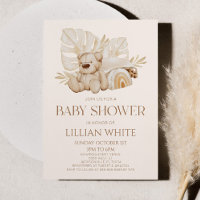 Boho Teddy Bear Nursery Floral Feuilles Baby showe