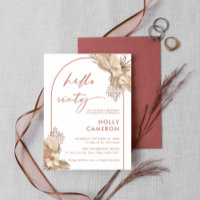 Boho Terracotta Arch Pampas Herbe 60e anniversaire