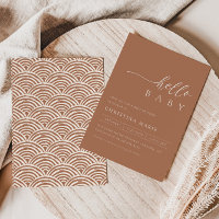 Boho Terracotta Baby shower neutre entre les sexes