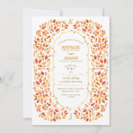 Invitation Boho Terracotta Fall quitte le Mariage rustique