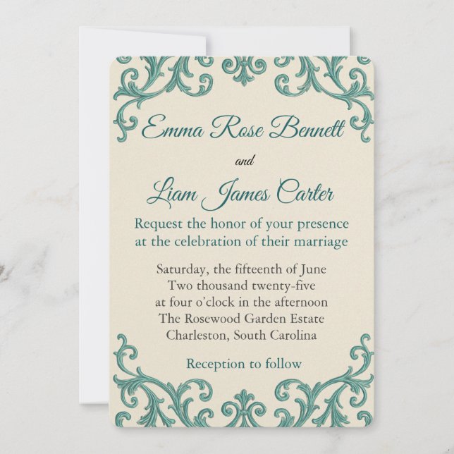 Invitation Boho Terracotta Plumes beiges (Devant)